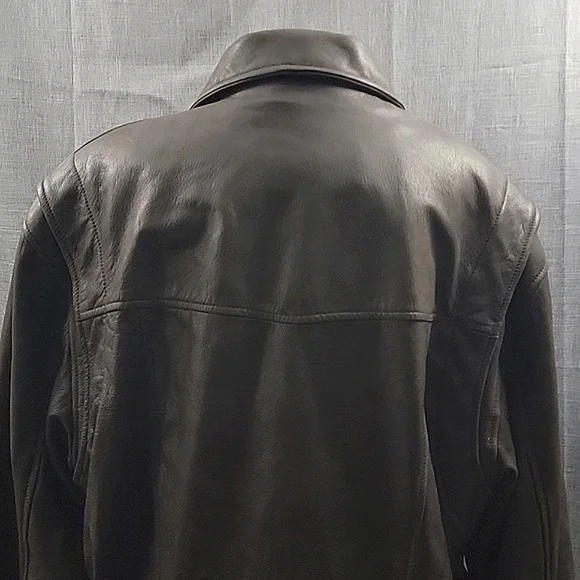 Wilson's VTG brown leather Thermal Insulated Bomber jacket Collared men's SZ L